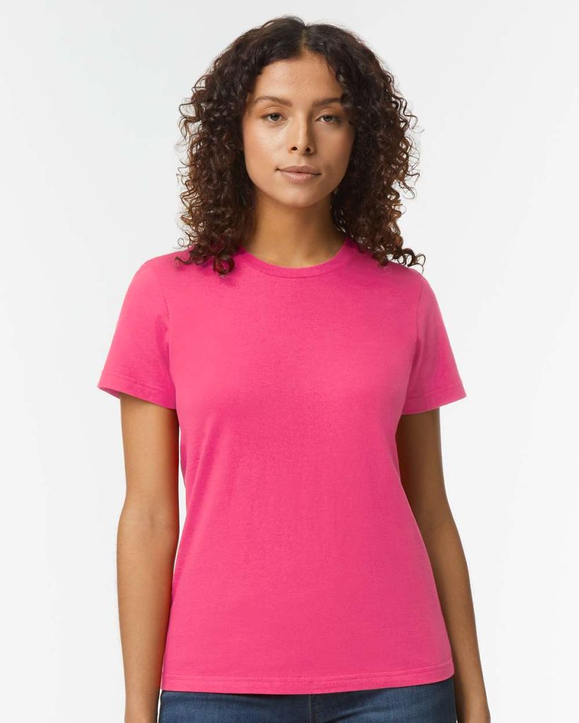 Gildan Women's Softstyle® Midweight T-Shirt - Model Front View