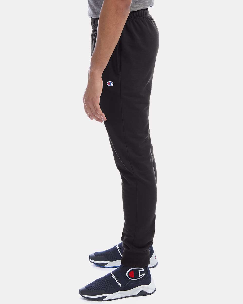 Champion Unisex Powerblend® Fleece Joggers - Model Side View