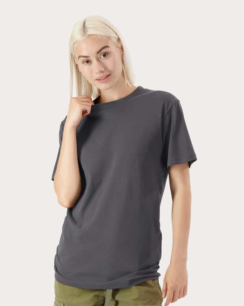 American Apparel Unisex Sueded Cloud Jersey Tee - Model Front View