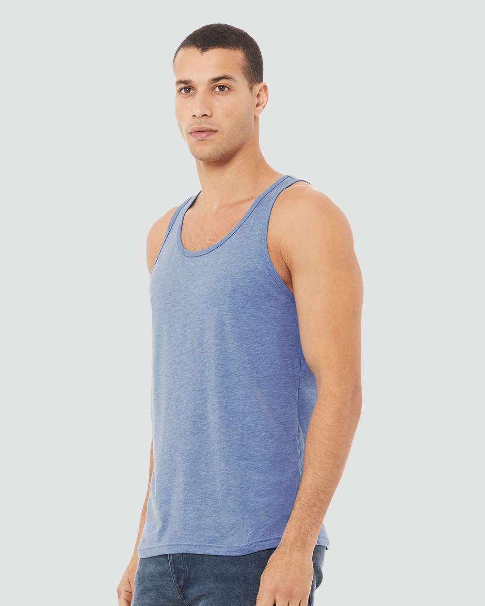 BELLA + CANVAS Unisex Triblend Tank - Model Side View