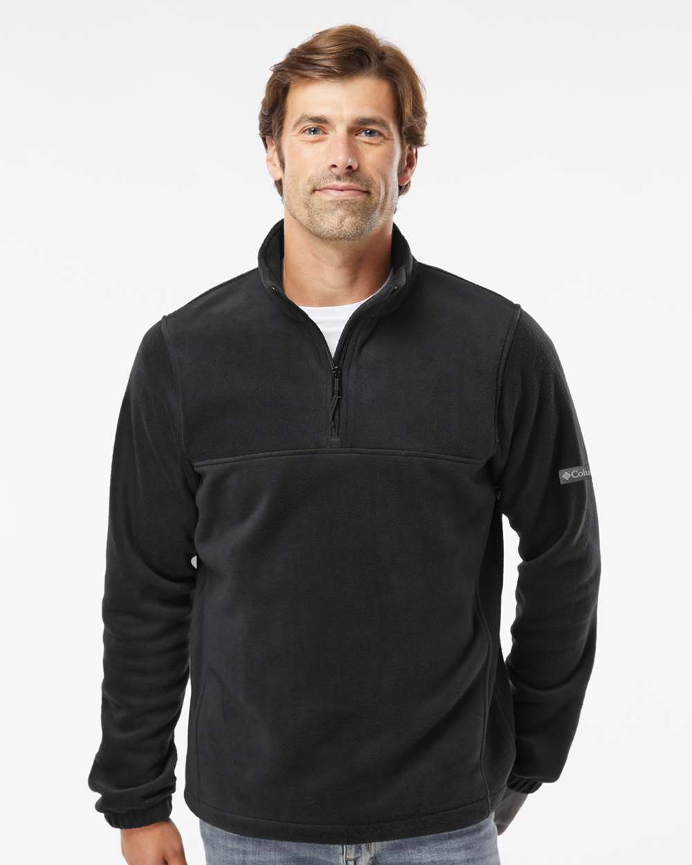 Columbia Men's Steens Mountain™ Fleece Half-Zip Pullover - Model Front View