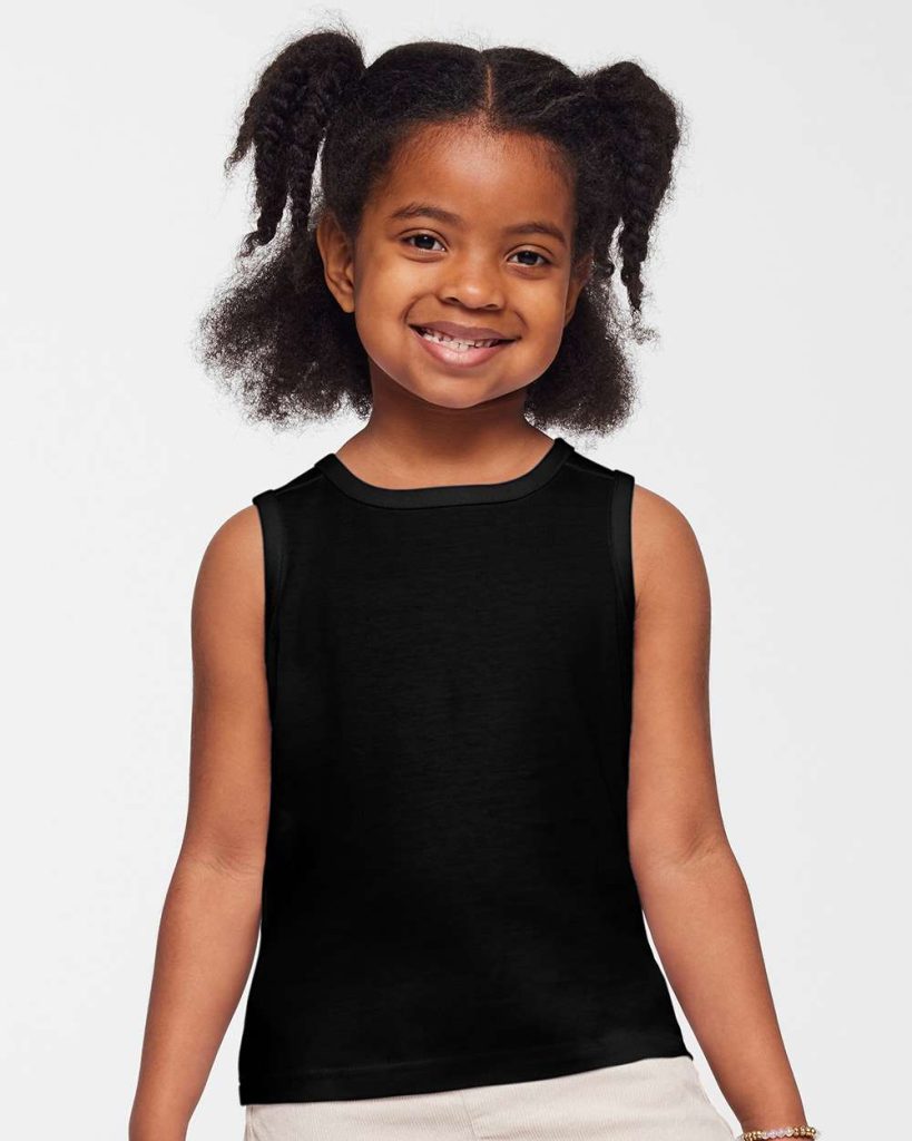 Rabbit Skins Toddler Fine Jersey Tank - Model Front View