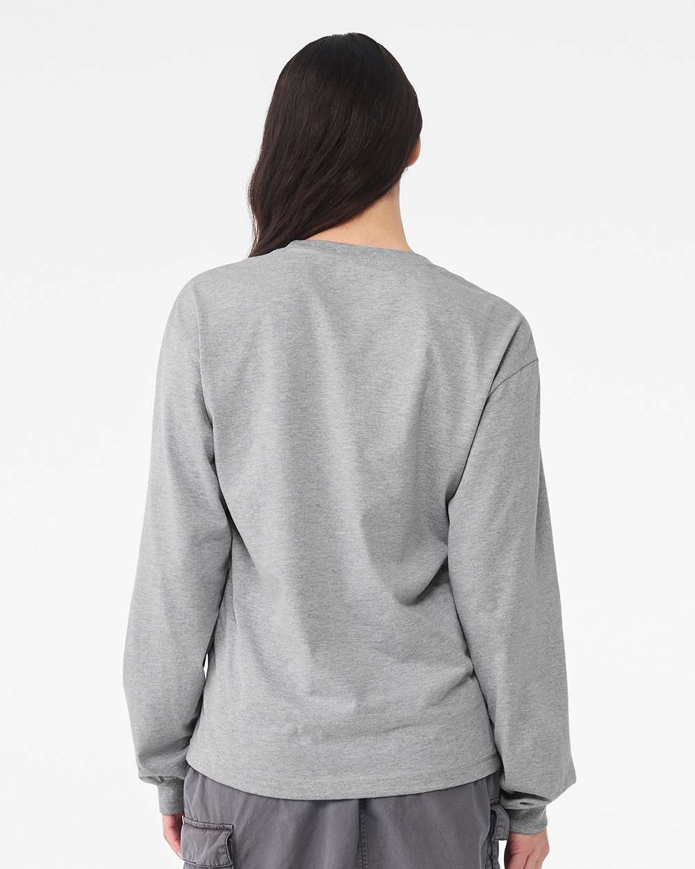 BELLA + CANVAS 6 oz. Heavyweight Long Sleeve Tee - Model Back View