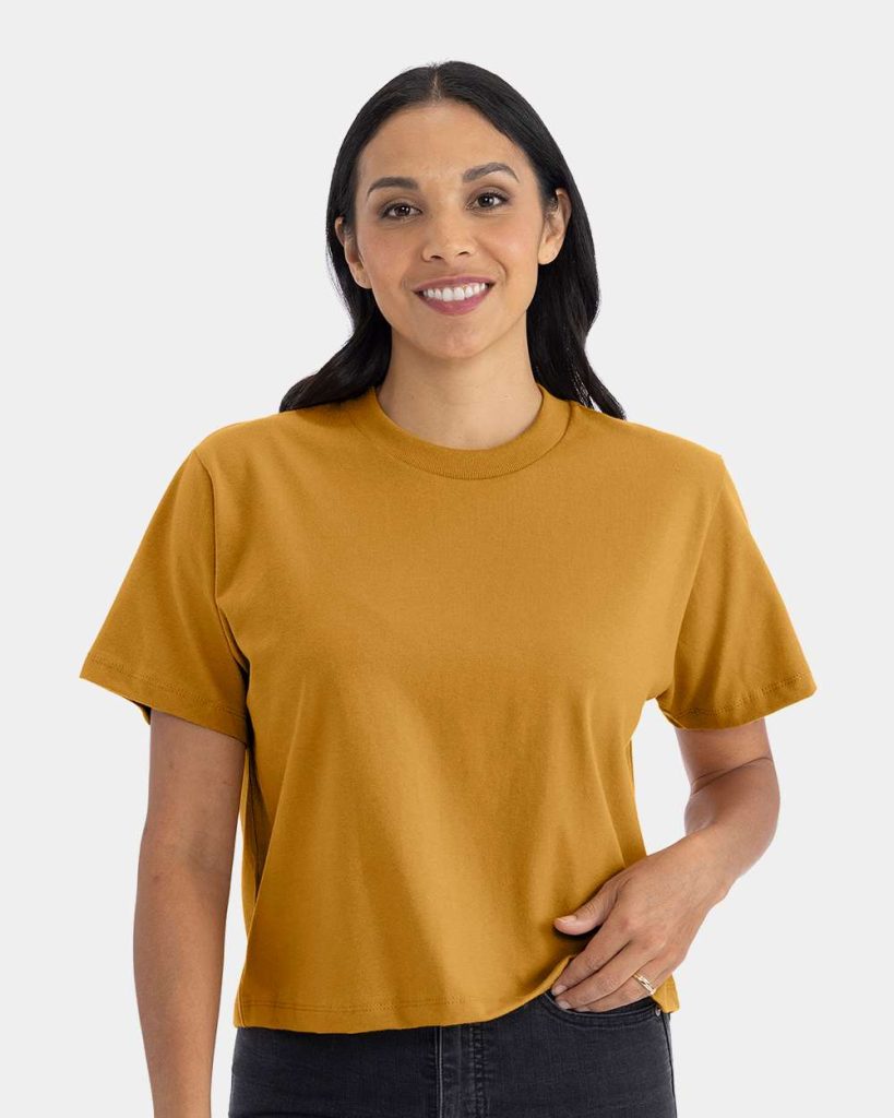 Next Level Women's Heavyweight Boxy T-Shirt - Model Front View