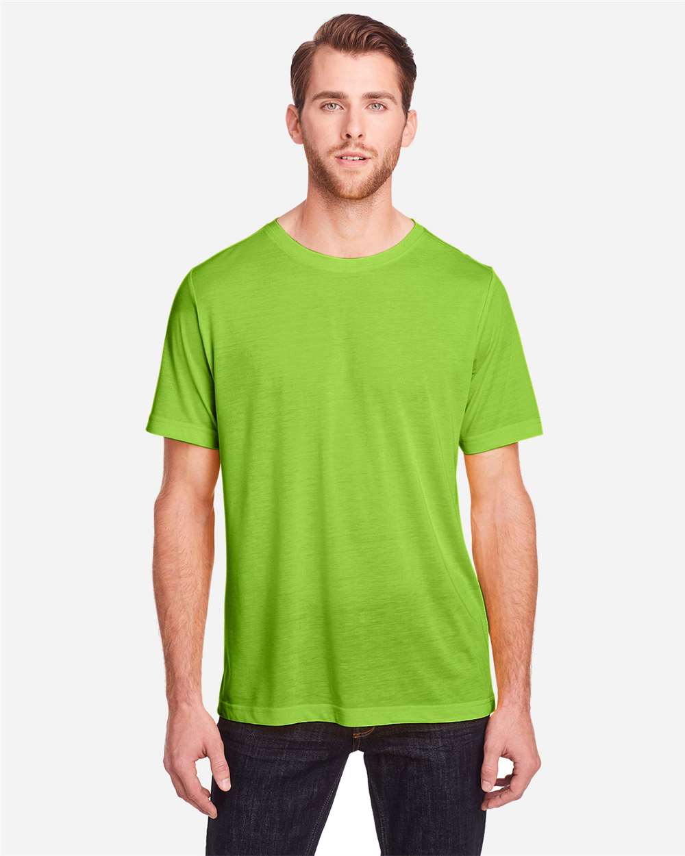 CORE365 Unisex Fusion ChromaSoft™ Performance T-Shirt - Model Front View