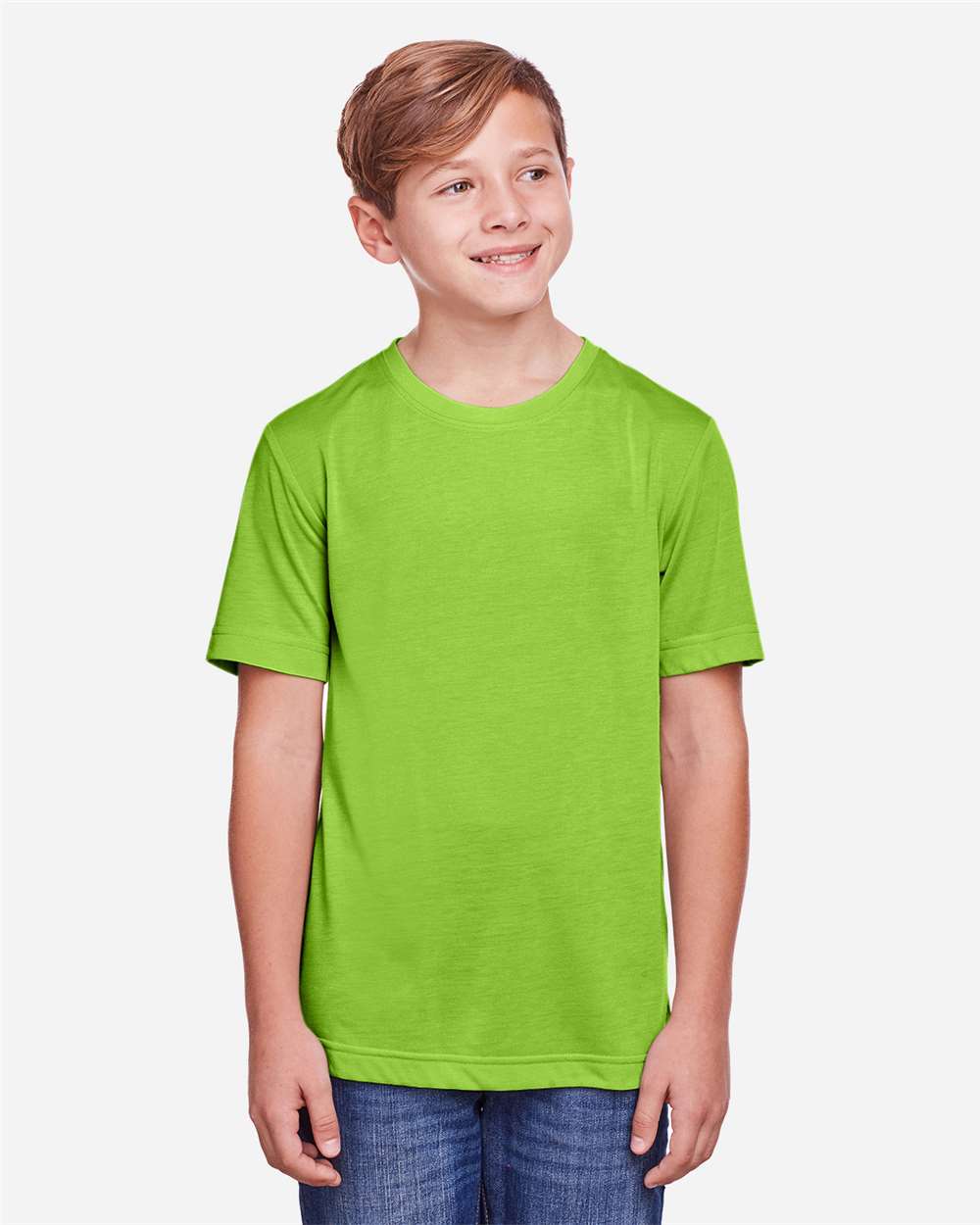 CORE365 Youth Fusion ChromaSoft™ Performance T-Shirt - Model Front View
