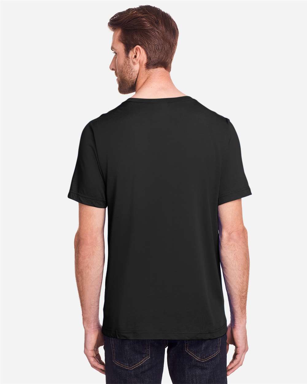 CORE365 Unisex Tall Fusion ChromaSoft™ Performance T-Shirt - Model Back View