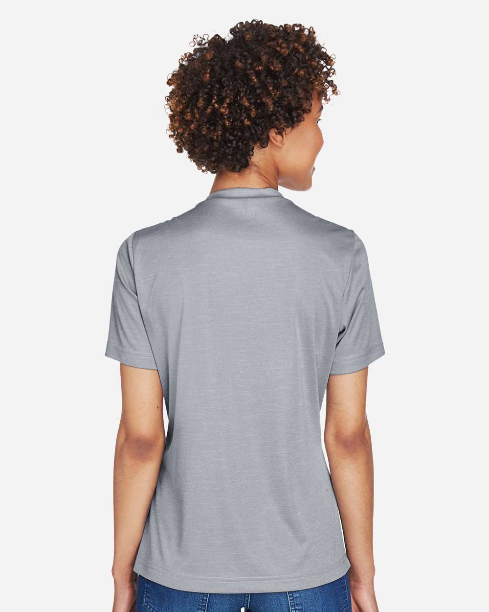 Team 365 Women's Sonic Heather Performance T-Shirt - Model Back View
