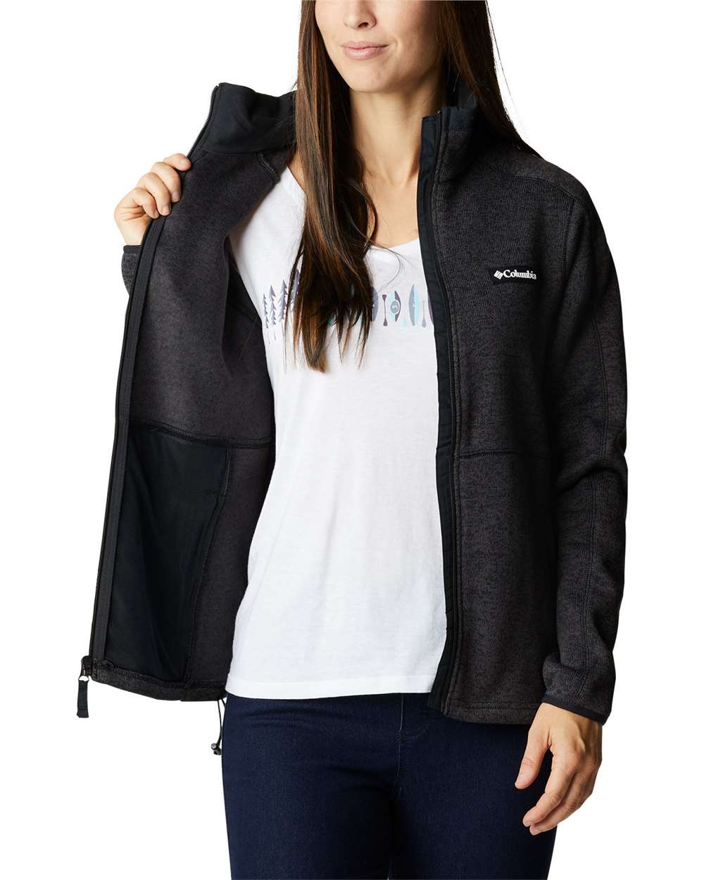 Columbia Women's Sweater Weather™ II Full-Zip Jacket - Model Side View