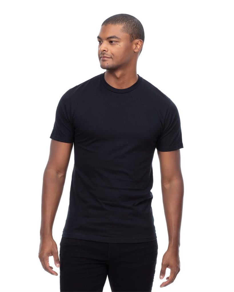 Threadfast Apparel's Unisex Epic CVC T-Shirt is a modern fit t-shirt made from a blend of 60% ring-spun cotton and 40% post-consumer recycled polyester, featuring a narrow rib collar and double-needle hem for added durability.