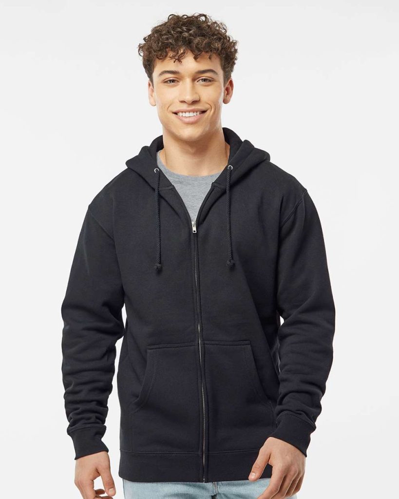 Independent Trading Co. Unisex Heavyweight Full-Zip Hooded Sweatshirt - Model Front View