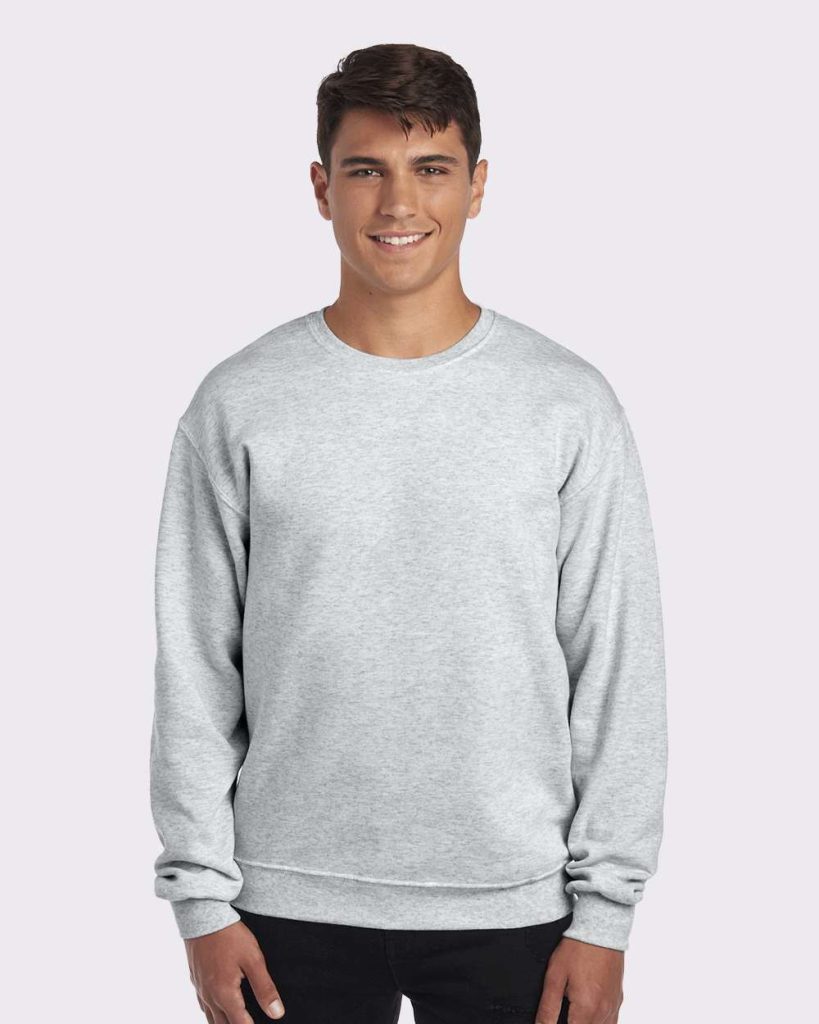 JERZEES Unisex NuBlend® Crewneck Sweatshirt - Model Front View