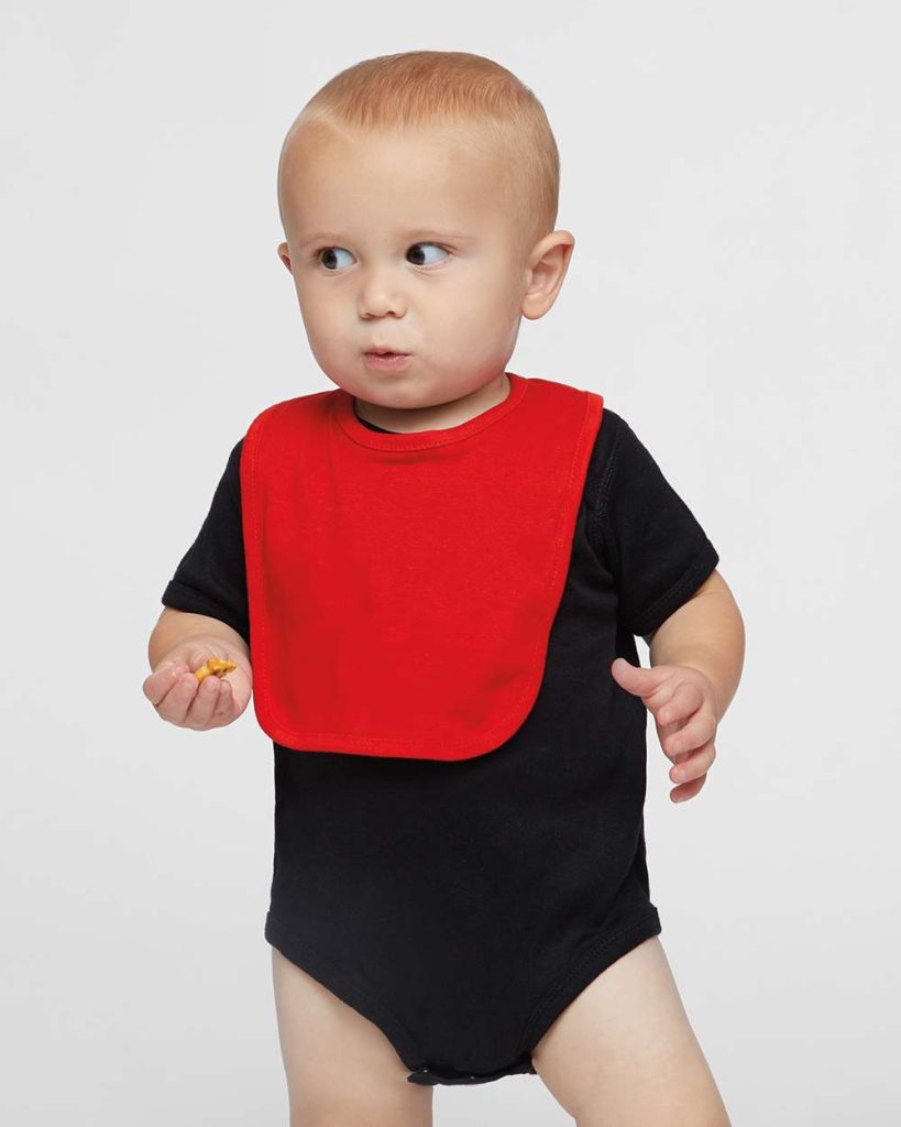 Rabbit Skins Infant Baby Rib Bodysuit - Model Front View