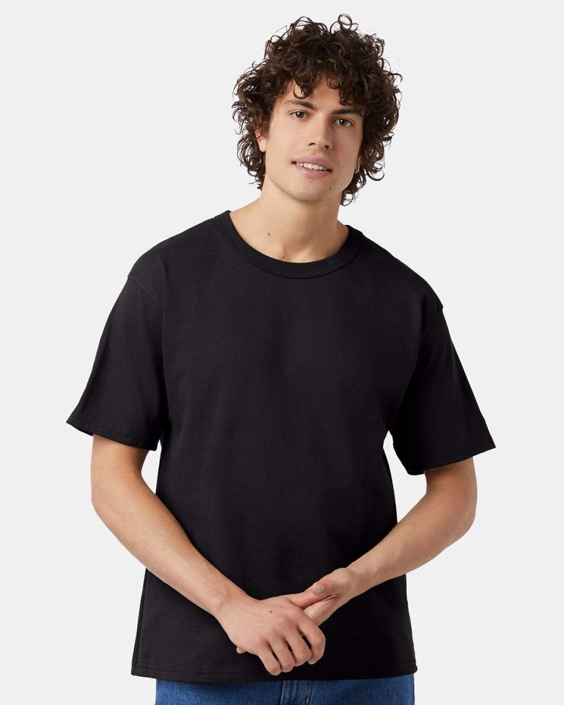 Champion Unisex Heritage Jersey T-Shirt - Model Front View