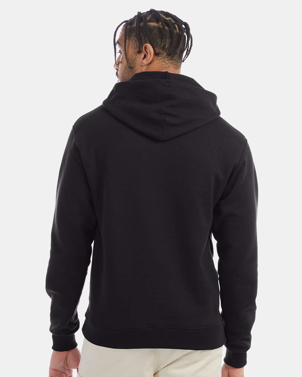 Champion Unisex Powerblend® Hooded Sweatshirt - Model Back View