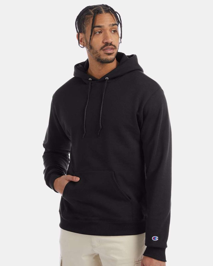 Champion Unisex Powerblend® Hooded Sweatshirt - Model Front View