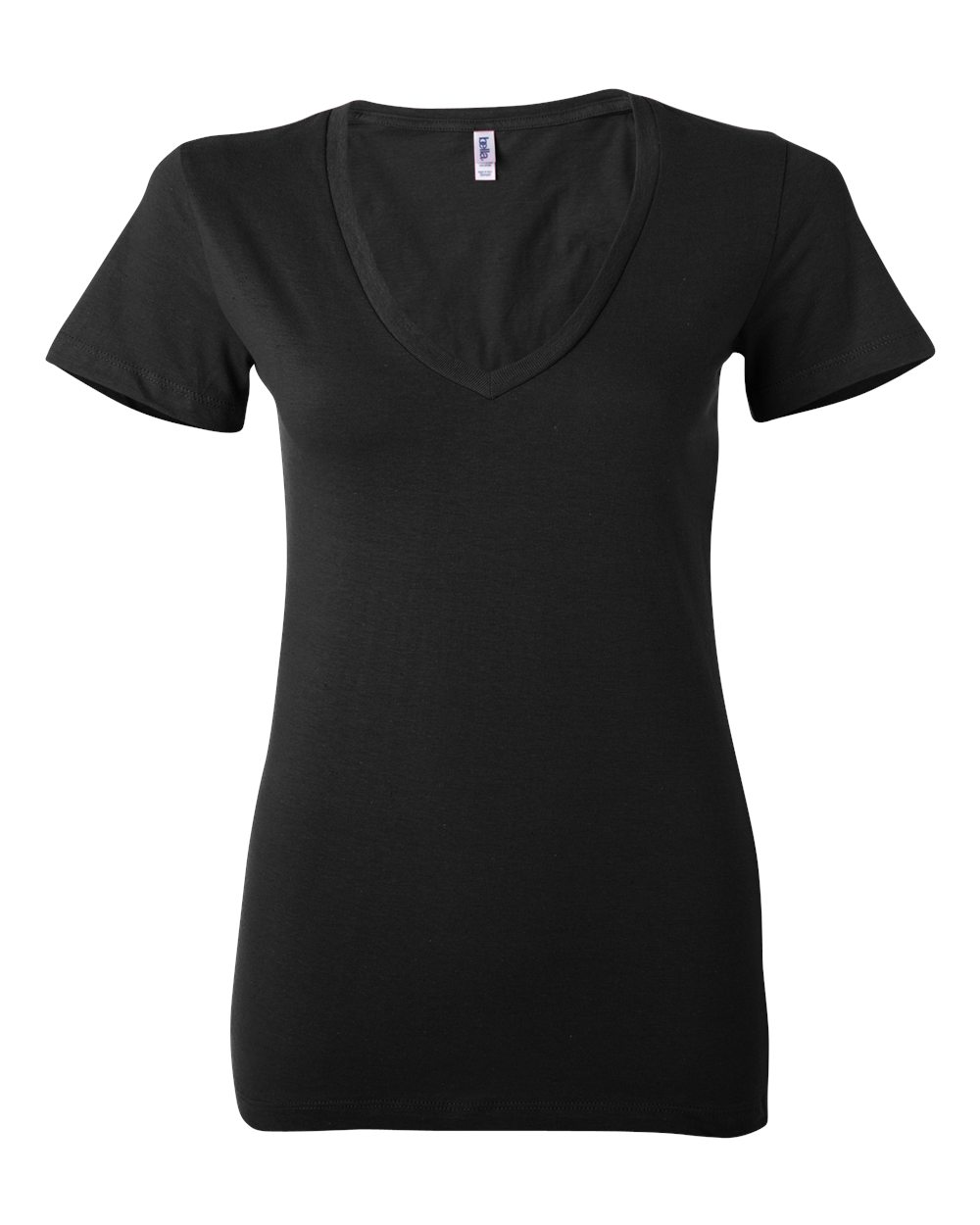 BELLA + CANVAS Women’s Jersey Deep V-Neck Tee - Front View