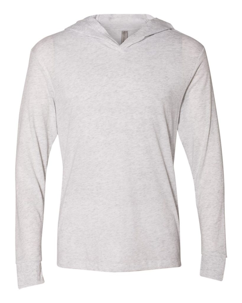 Next Level Unisex Triblend Hooded Long Sleeve Pullover T-Shirt - Front View
