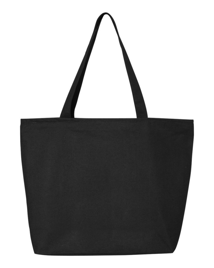 Q-Tees 25L Zippered Tote - Front View