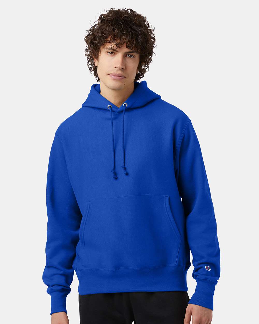 Champion Unisex Reverse Weave® Hooded Sweatshirt - Model Front View