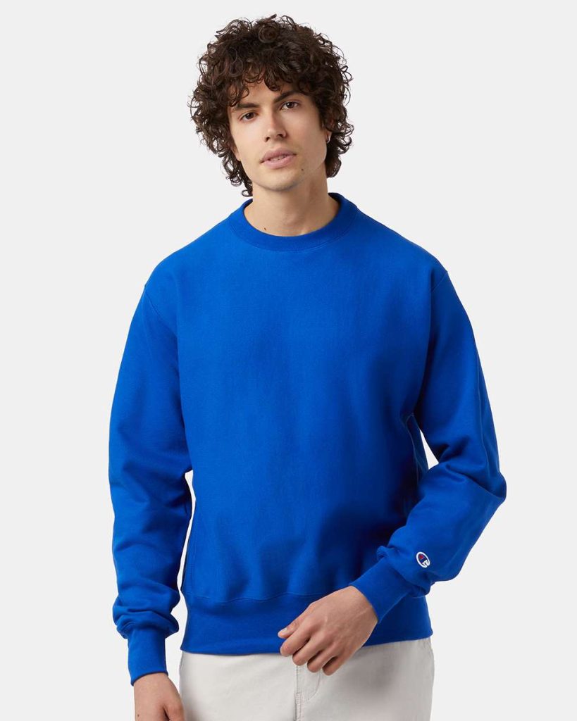 Champion Unisex Reverse Weave® Crewneck Sweatshirt - Model Front View