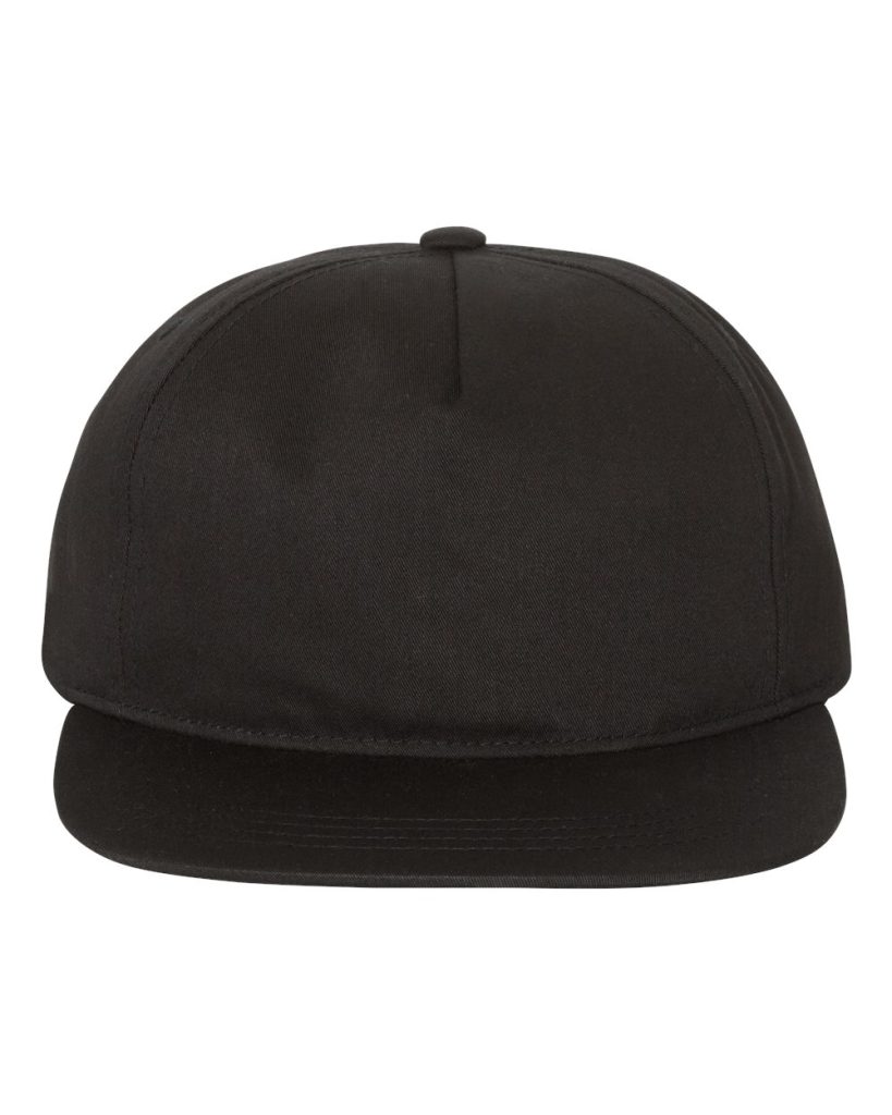 YP Classics Lightly-Structured Five-Panel Snapback Cap - Front View