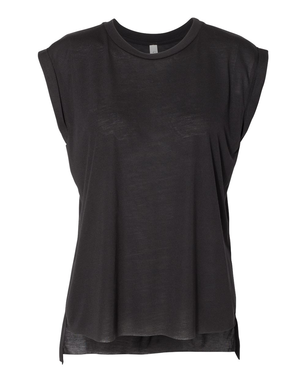 BELLA + CANVAS Women’s Flowy Rolled Cuffs Muscle Tee - Front View