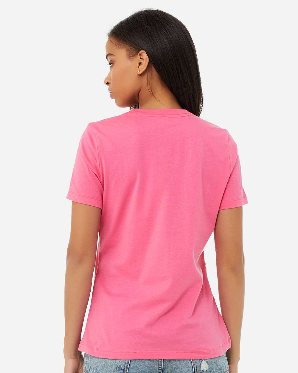 BELLA + CANVAS Women’s Relaxed Jersey Tee - Model Back View