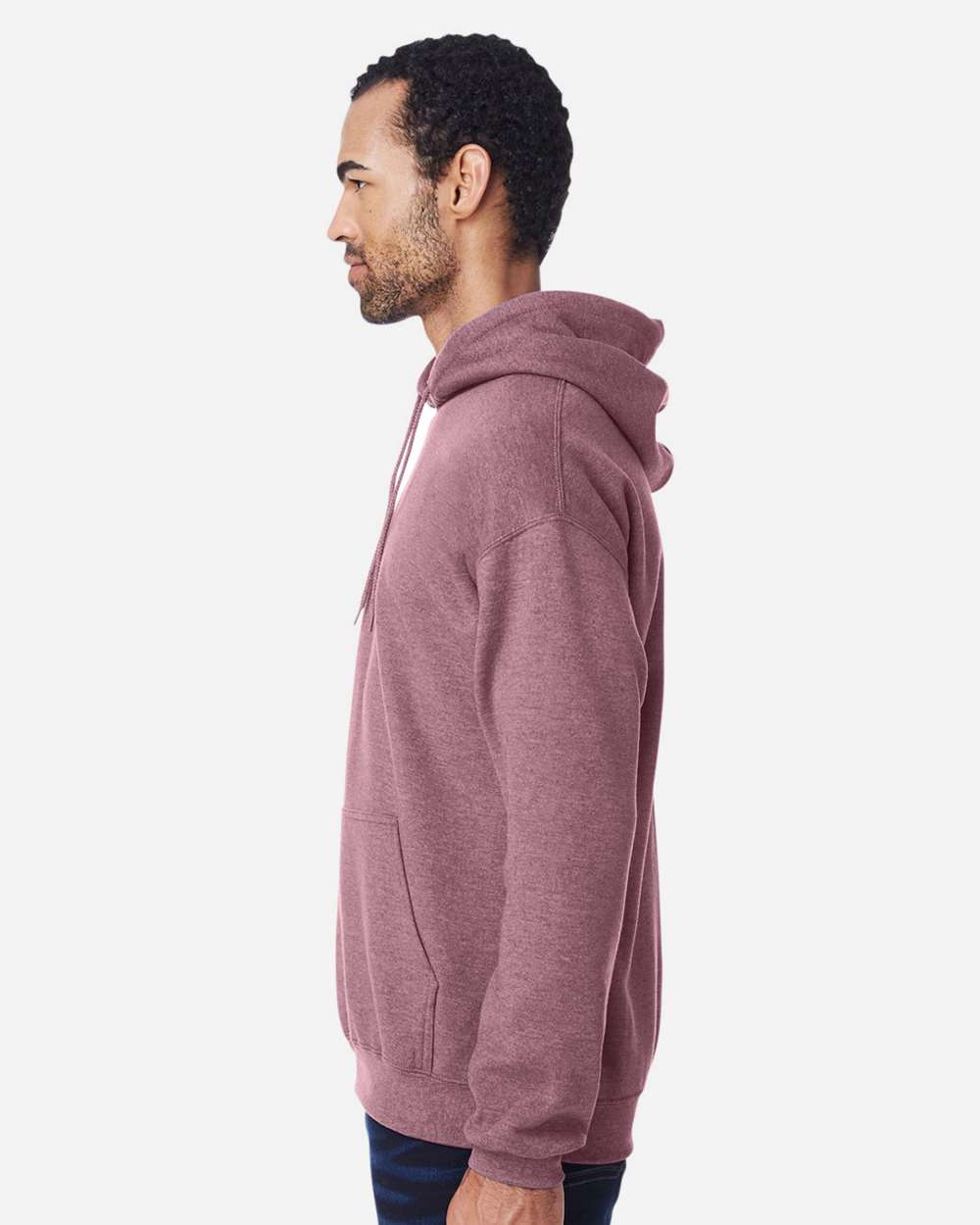 Gildan Unisex Heavy Blend™ Hooded Sweatshirt - Model Side View