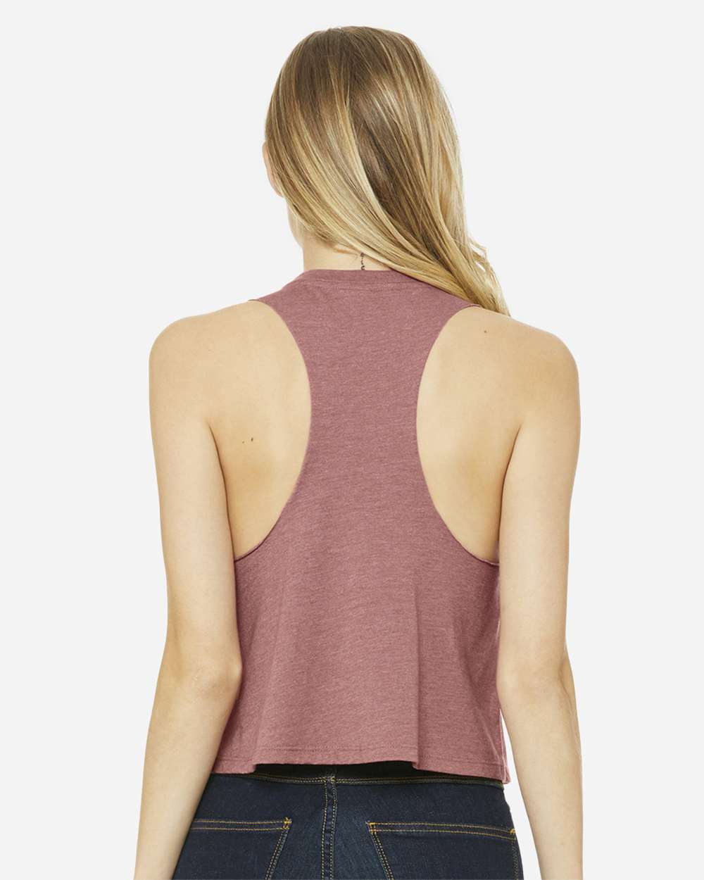 BELLA + CANVAS Women's Racerback Crop Tank - Model Back View