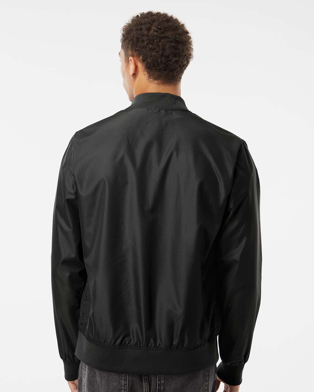 Independent Trading Co. Unisex Lightweight Bomber Jacket - Model Back View