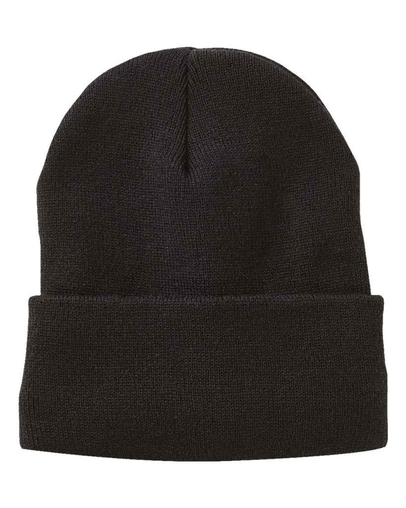 Sportsman 12" Jersey Lined Cuffed Beanie - Front View