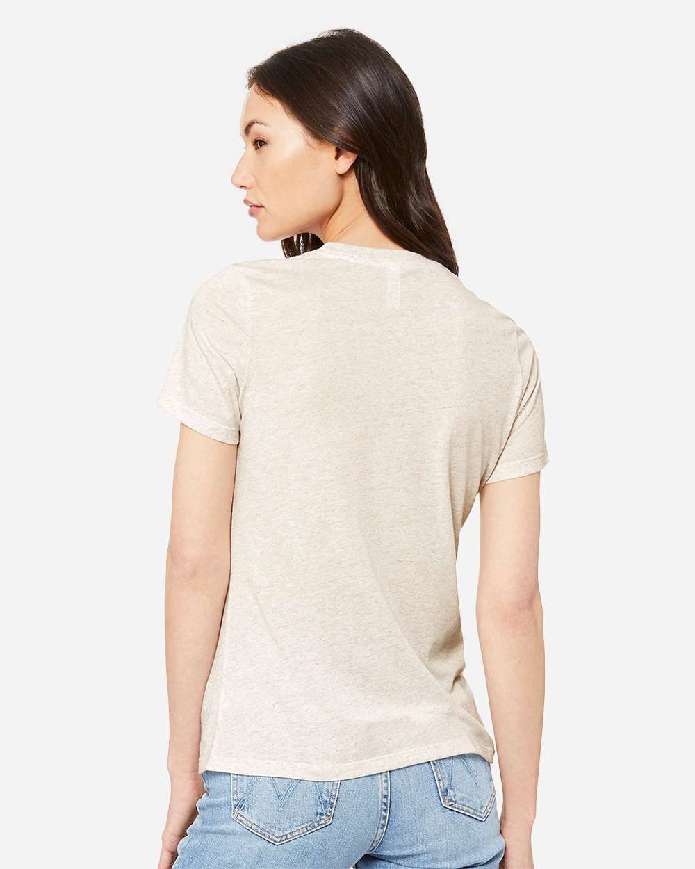 BELLA + CANVAS Women’s Relaxed Fit Triblend Tee - Model Back View
