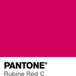 PANTONE Rubine Red C colour swatch
