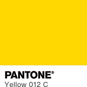 PANTONE Yellow 012 C colour swatch