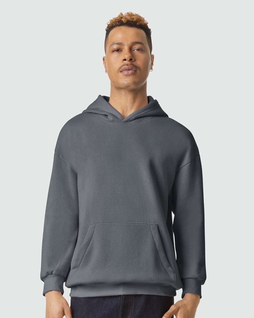 American Apparel Unisex ReFlex Fleece Hoodie Sweatshirt - Model Front View