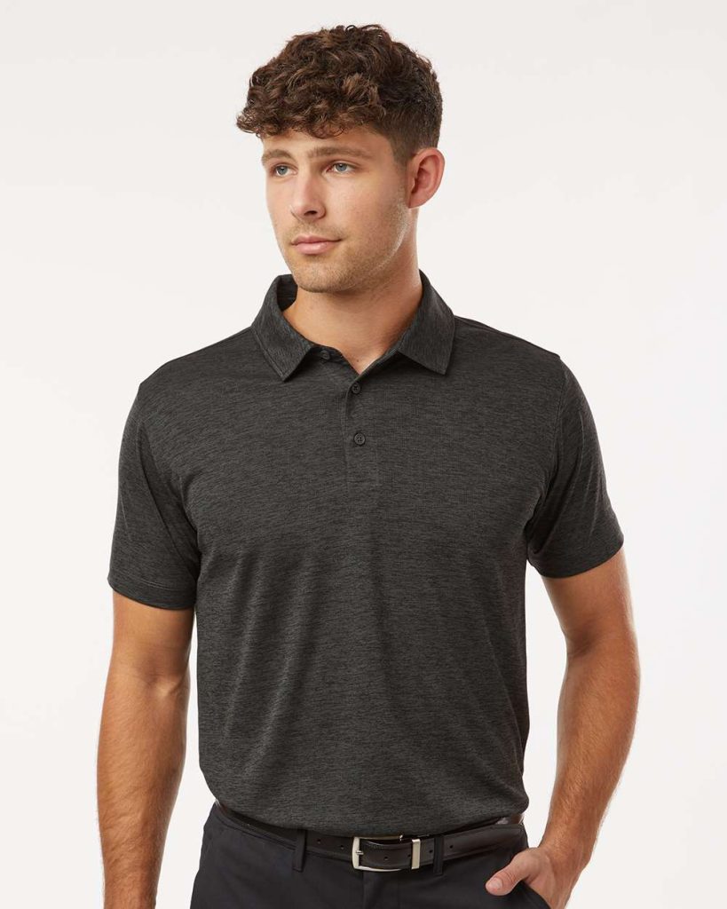 AllPro Men's Pro-Lock Performance Mélange Polo - Model Front View
