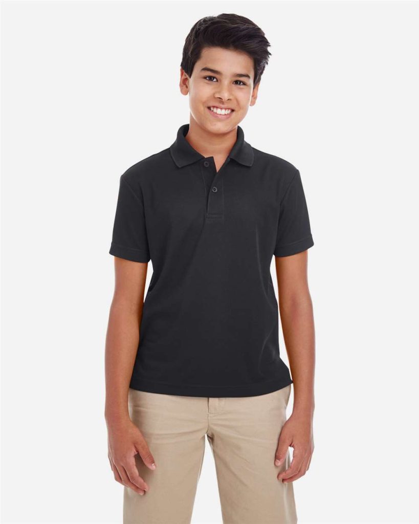 CORE365 Youth Origin Performance Piqué Polo - Model Front View