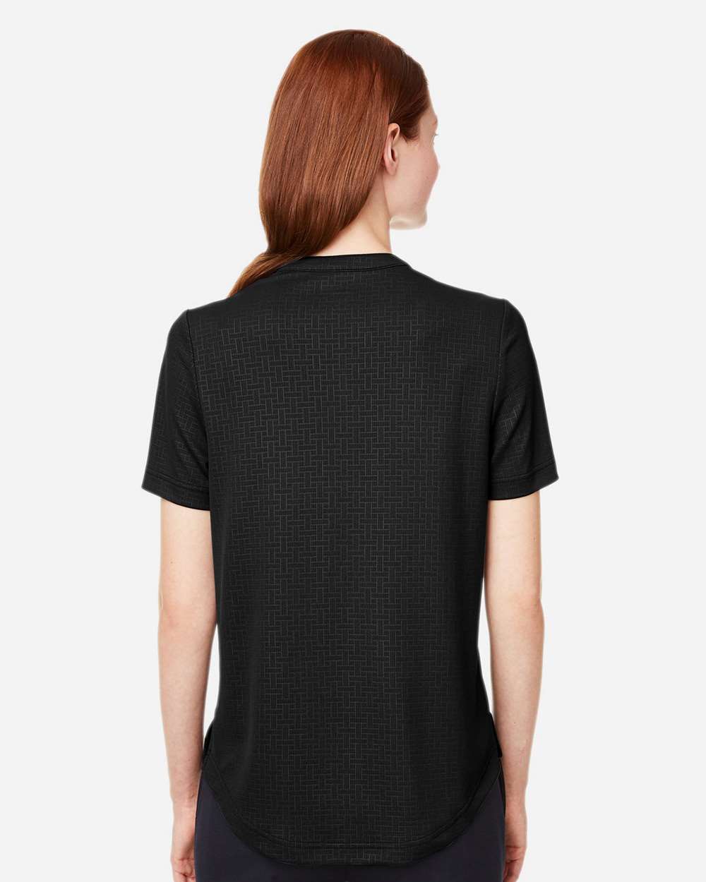 North End Women's Replay Recycled Polo - Model Back View