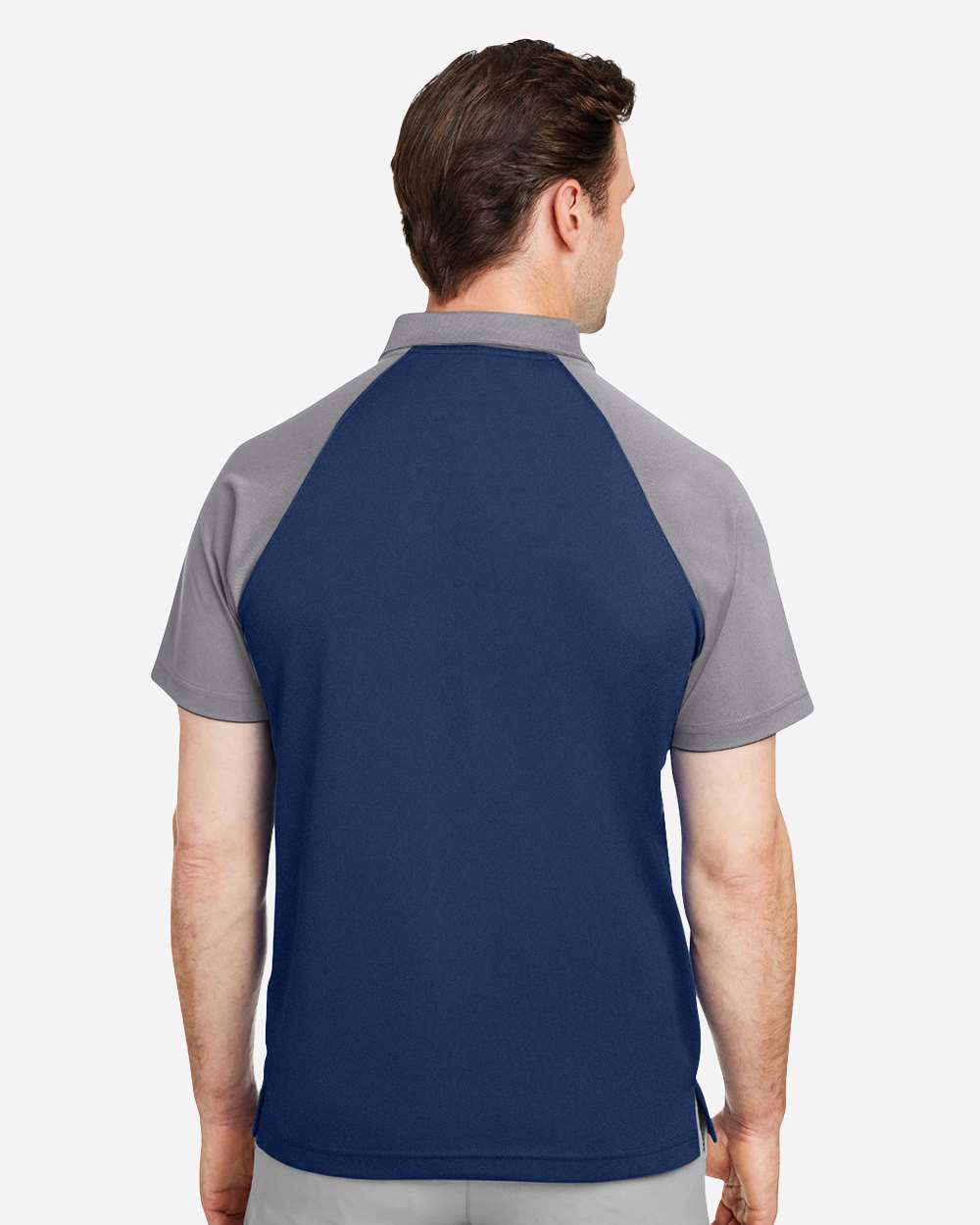 Team 365 Men's Command Snag-Protection Colorblock Polo - Model Back View