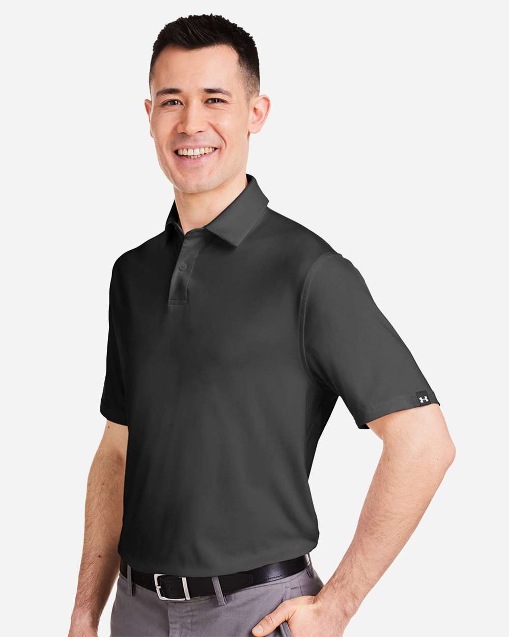Under Armour Men's Recycled Polo - Model Side View