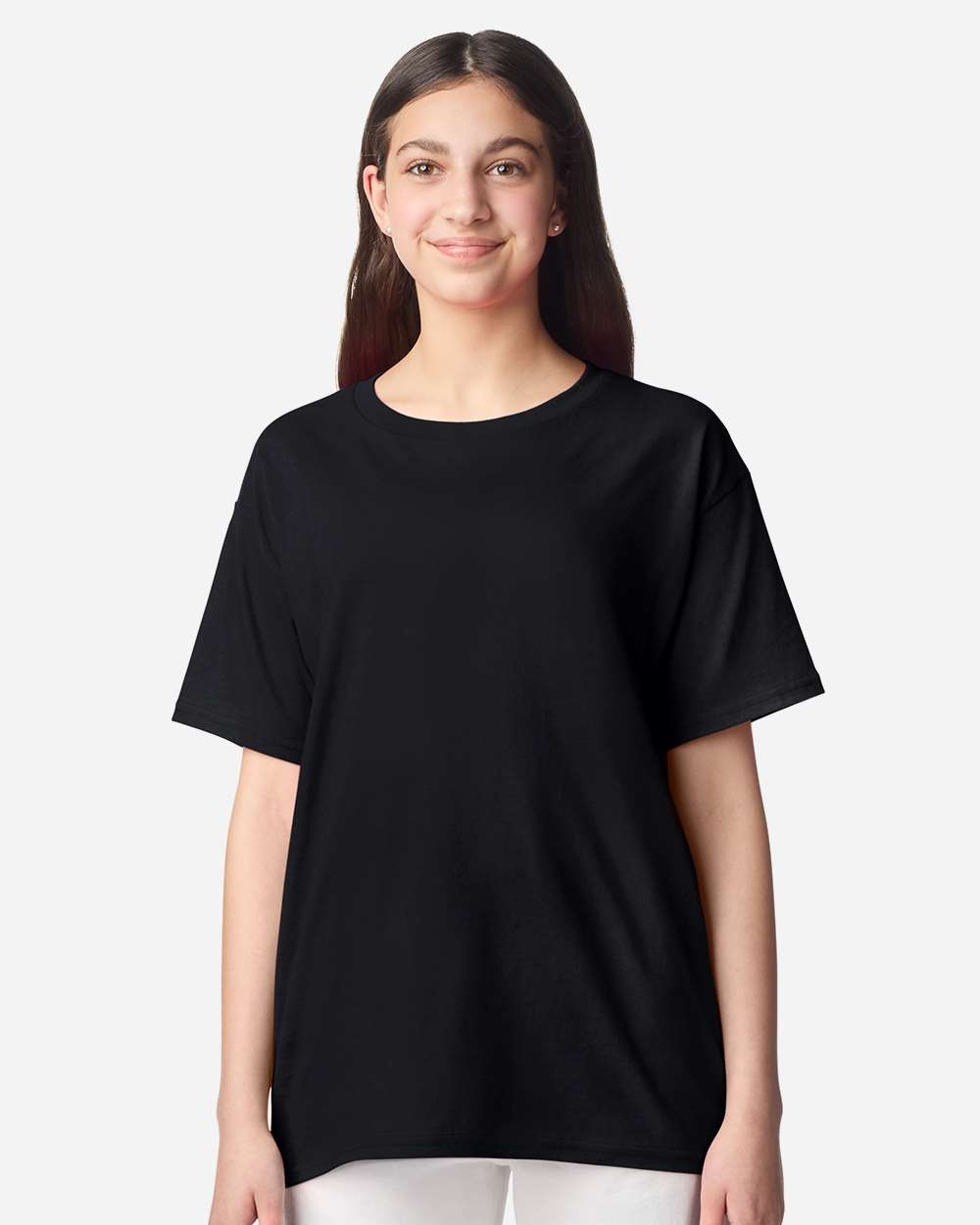 Gildan Youth Light Cotton T-Shirt - Model Front View