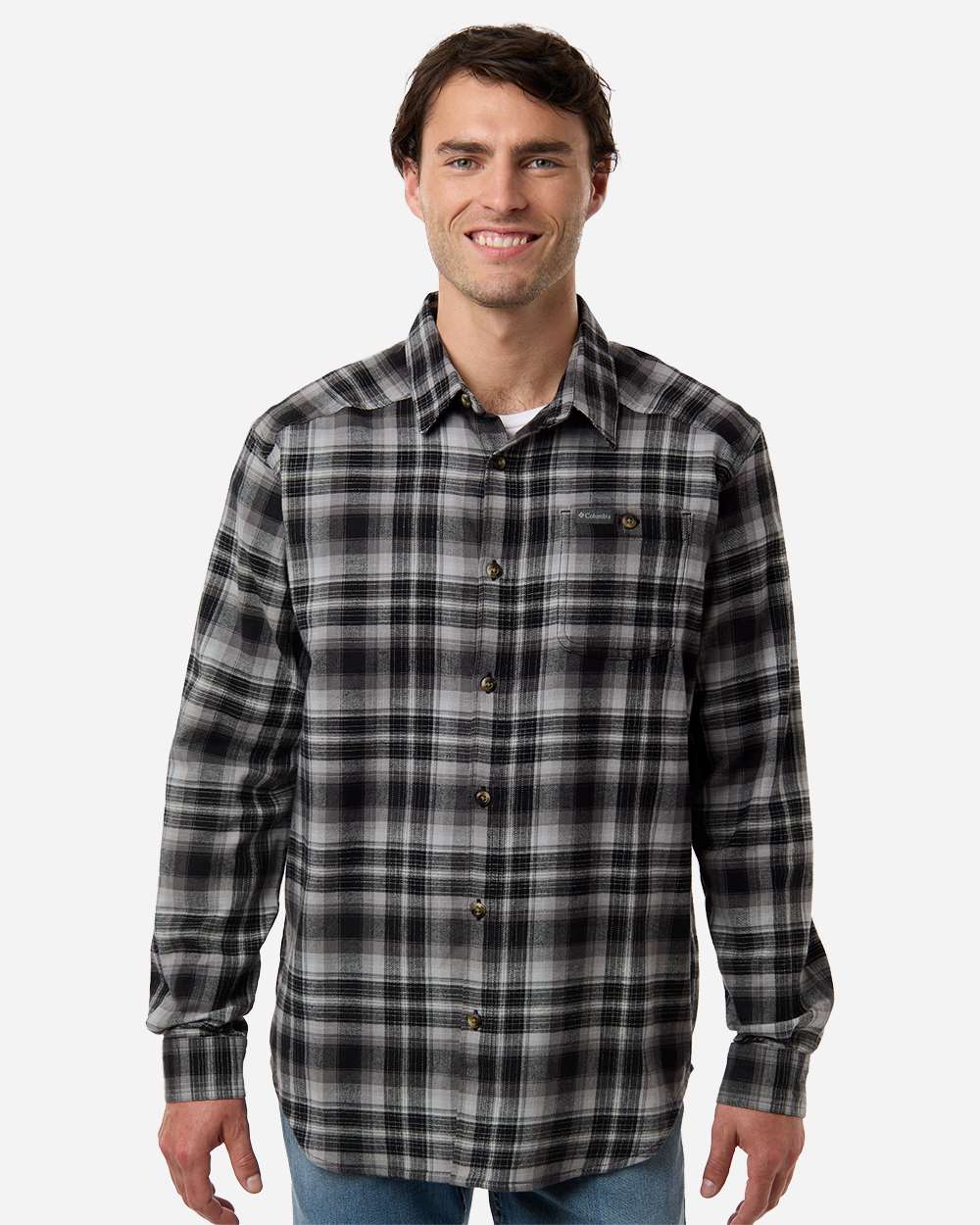 Columbia Men's Cornell Woods™ Flannel Shirt - Model Front View