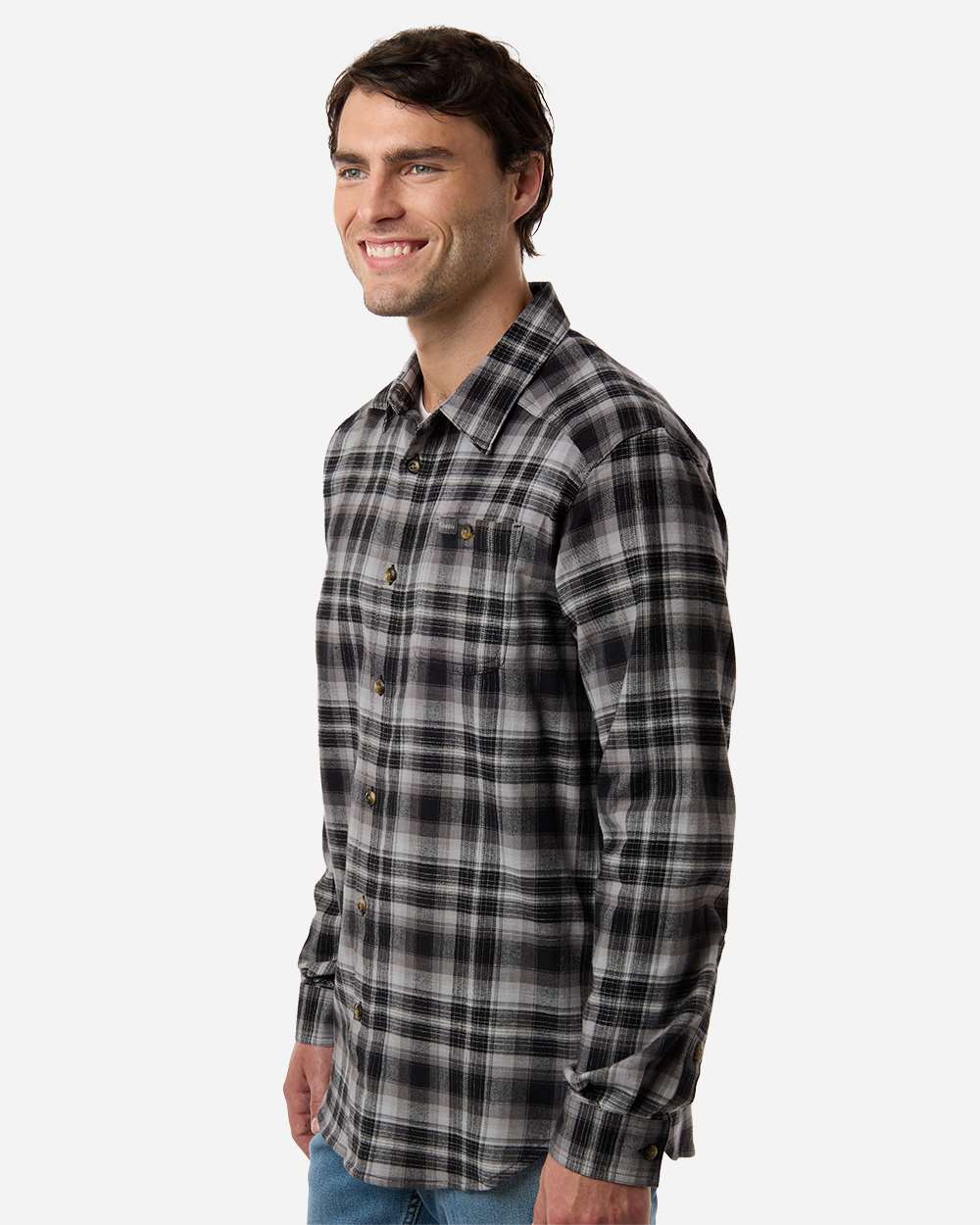 Columbia Men's Cornell Woods™ Flannel Shirt - Model Side View