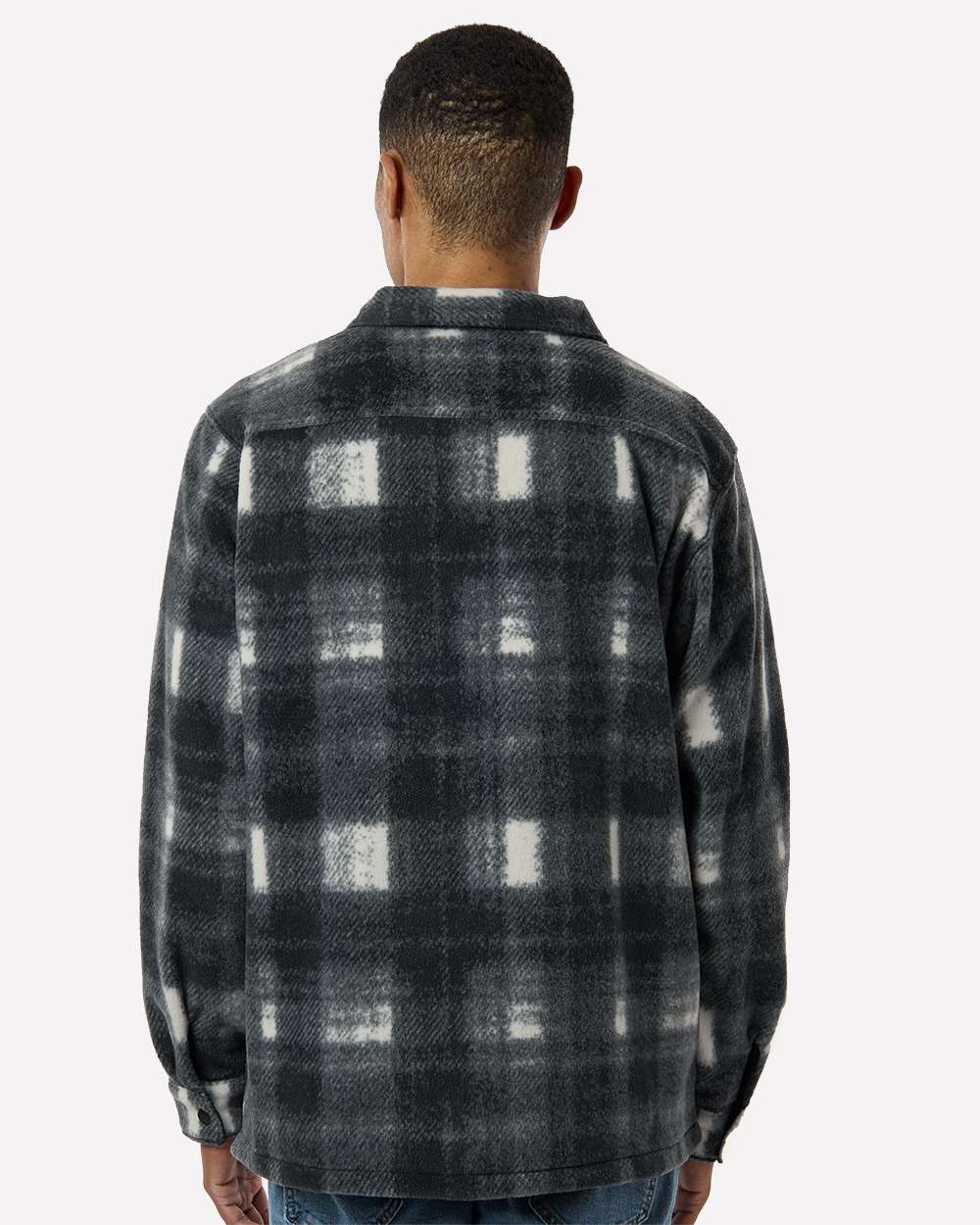 Columbia Men's Steens Mountain™ Printed Shirt Jacket II - Model Back View