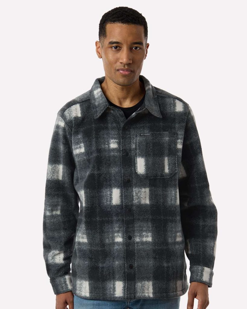 Columbia Men's Steens Mountain™ Printed Shirt Jacket II - Model Front View