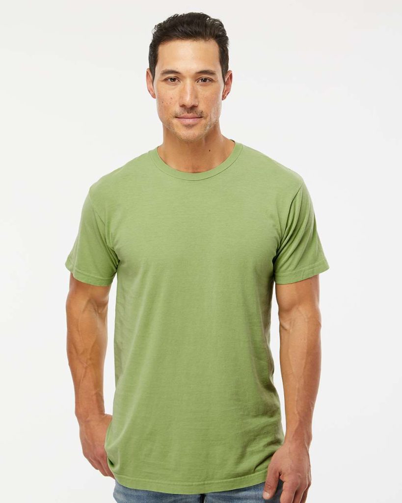 M&O Unisex Vintage Garment-Dyed T-Shirt - Model Front View