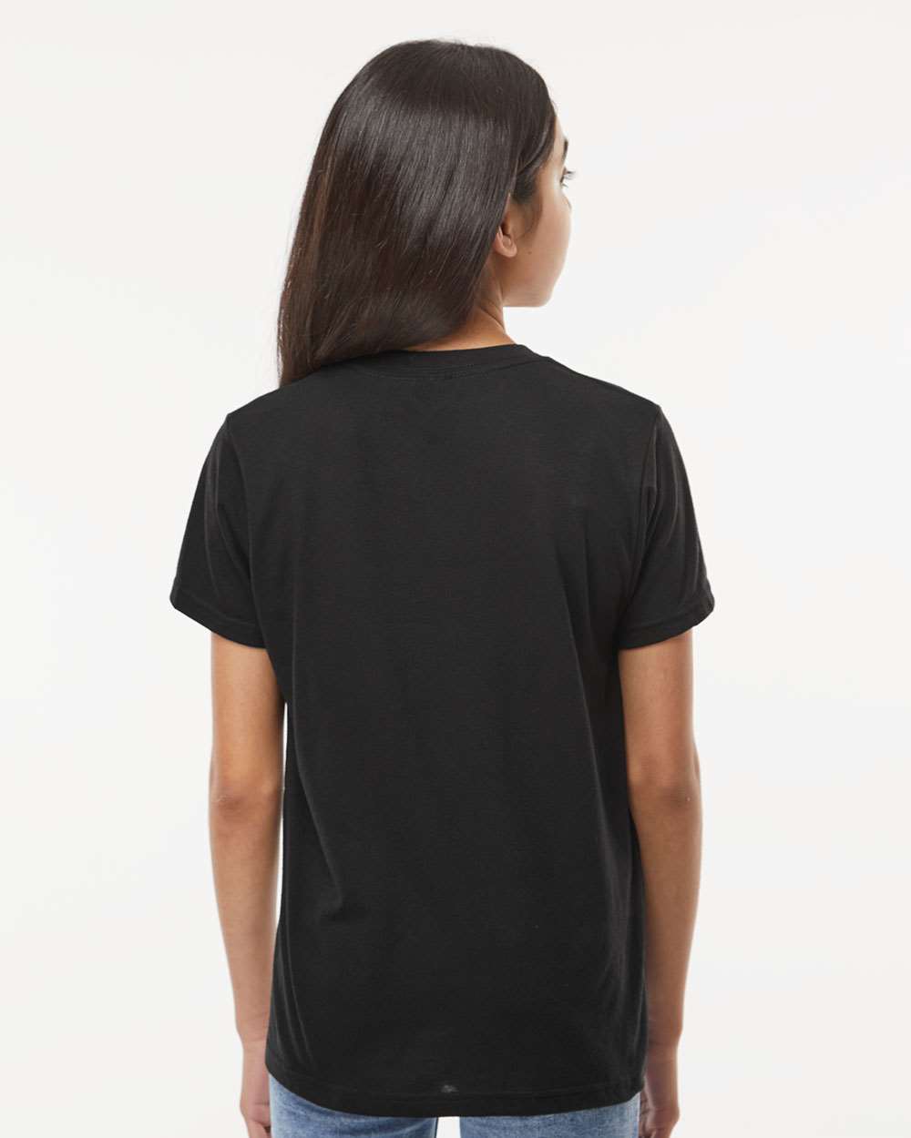 M&O Youth Deluxe Blend T-Shirt - Model Back View
