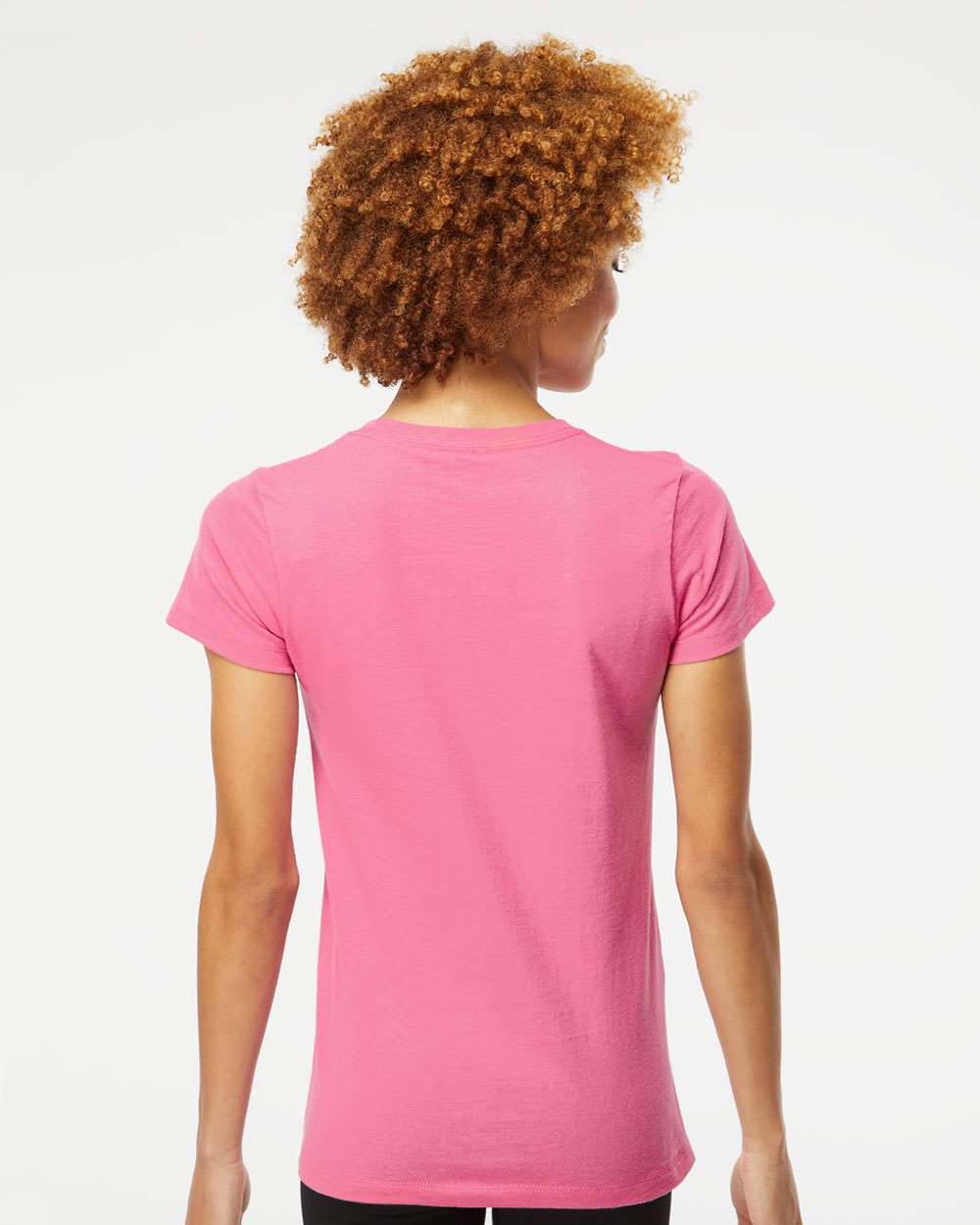 M&O Women's Gold Soft Touch T-Shirt - Model Back View