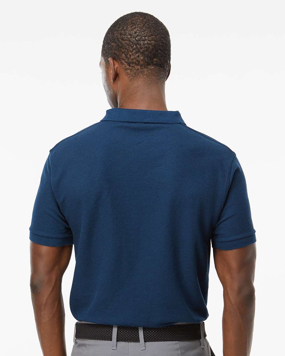 M&O Soft Touch Polo - Model Back View